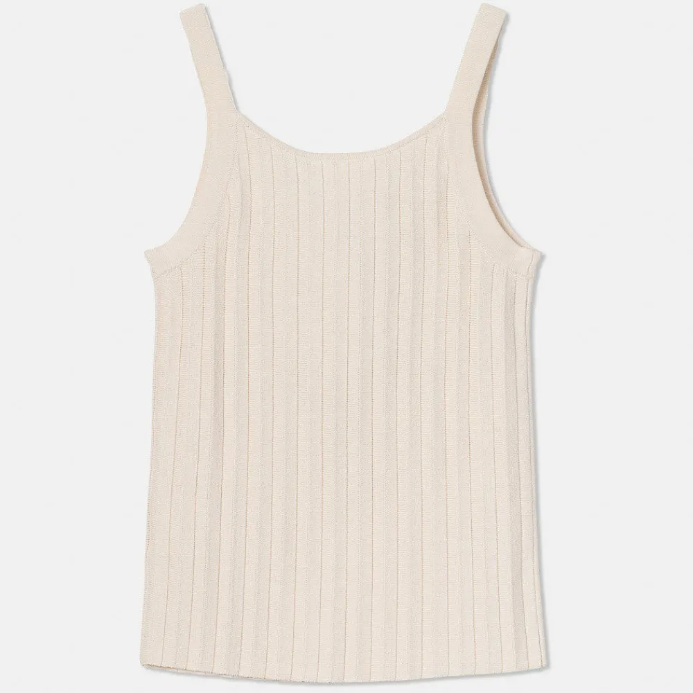 Pierre Robert Loungewear|Singlet-Strikket Singlet Ecru