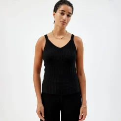 Pierre Robert Singlet|Loungewear-Strikket Singlet Black