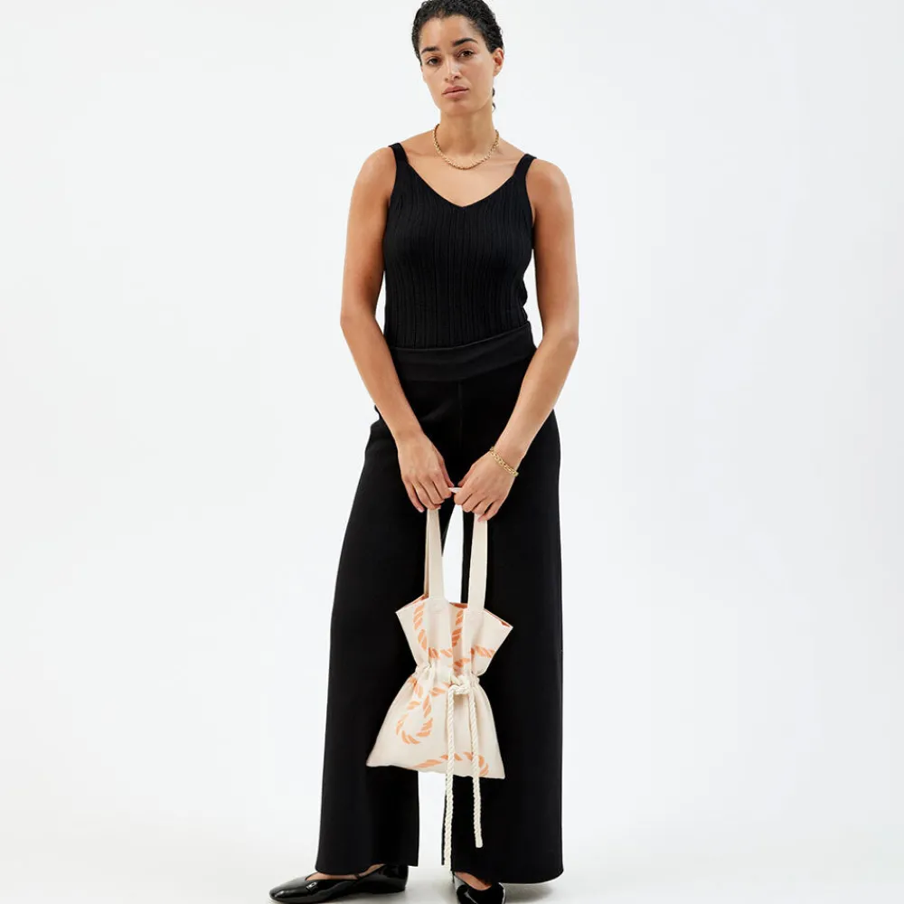 Pierre Robert Singlet|Loungewear-Strikket Singlet Black