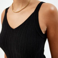 Pierre Robert Singlet|Loungewear-Strikket Singlet Black