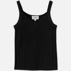 Pierre Robert Singlet|Loungewear-Strikket Singlet Black