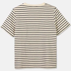 Pierre Robert T-Skjorter|Loungewear-T-skjorte Heavyweight Midnight Blue/Ecru sripe