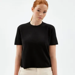 Pierre Robert Overdeler|Sommerull-T-skjorte I Ull Black