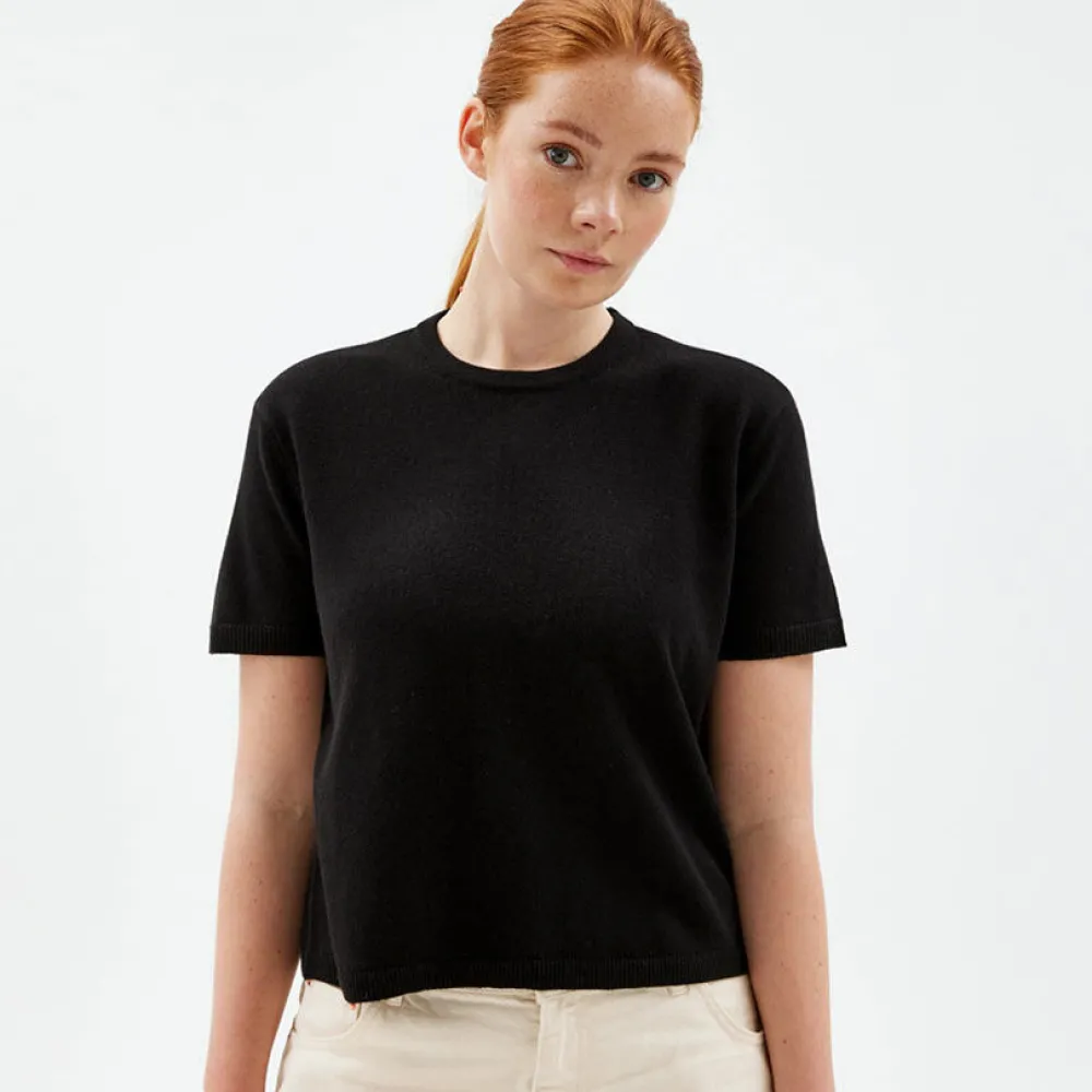 Pierre Robert Overdeler|Sommerull-T-skjorte I Ull Black