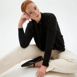 Pierre Robert Overdeler|Sommerull-T-skjorte I Ull Black