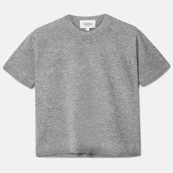 Pierre Robert Overdeler|Sommerull-T-skjorte I Ull Grey Melange