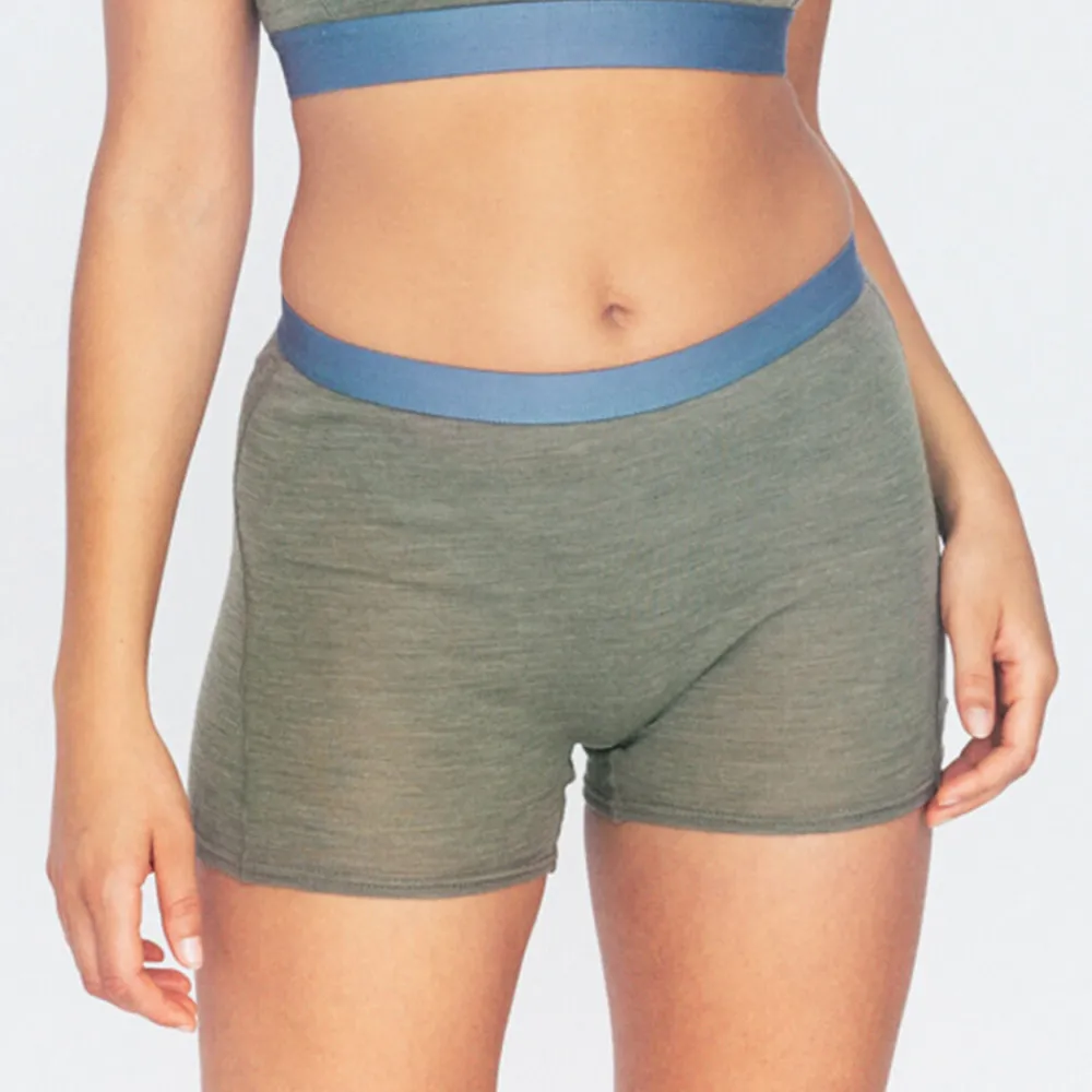 Pierre Robert Ullundertøy|Sommerull-Ullboxer Dame Khaki