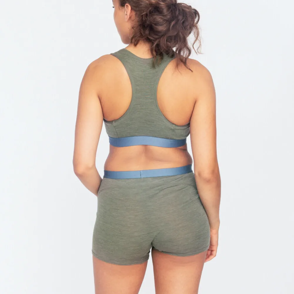 Pierre Robert Ullundertøy|Sommerull-Ullboxer Dame Khaki