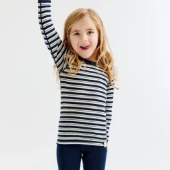 Pierre Robert Overdeler|Ullundertøy-Ullgenser 1-8 år Navy Stripe X