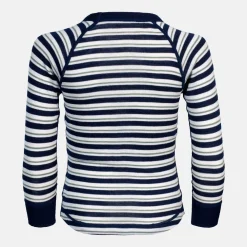 Pierre Robert Overdeler|Ullundertøy-Ullgenser 1-8 år Navy Stripe X
