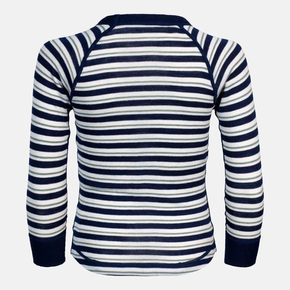 Pierre Robert Overdeler|Ullundertøy-Ullgenser 1-8 år Navy Stripe X
