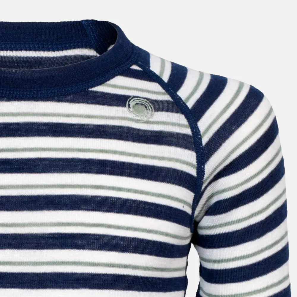 Pierre Robert Overdeler|Ullundertøy-Ullgenser 1-8 år Navy Stripe X
