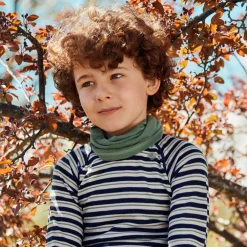 Pierre Robert Overdeler|Ullundertøy-Ullgenser 1-8 år Navy Stripe X