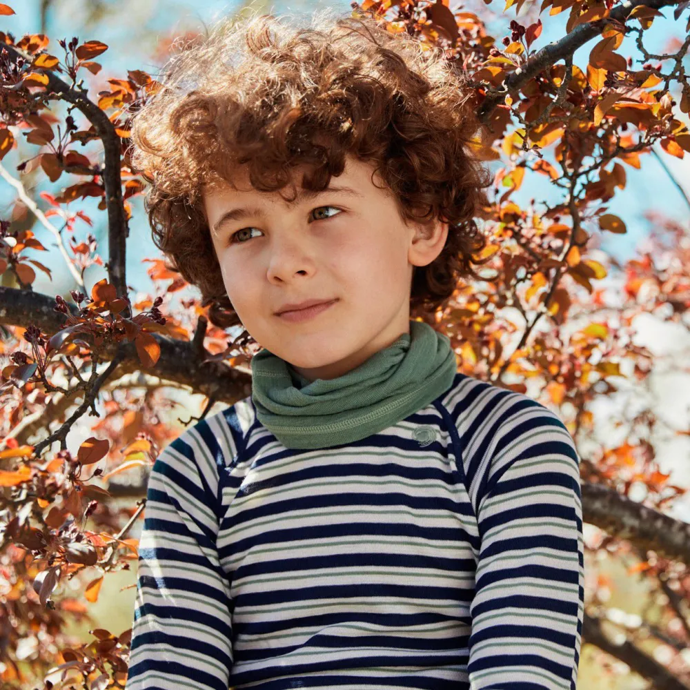 Pierre Robert Overdeler|Ullundertøy-Ullgenser 1-8 år Navy Stripe X