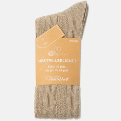 Pierre Robert Ullundertøy|Sokker-Ullsokk Nøstekjærlighet Warm Beige