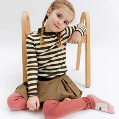 Pierre Robert Overdeler|Ullundertøy-Ulltrøye Barn Dark Olive