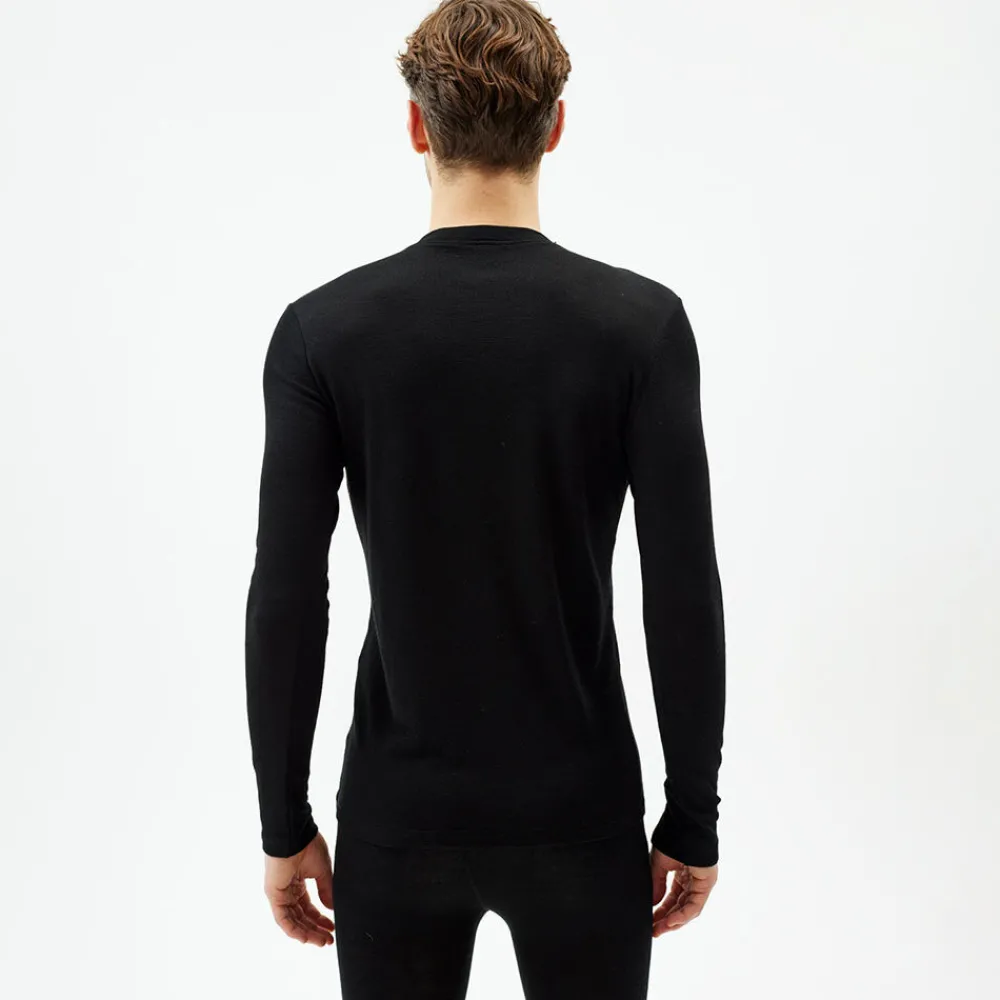 Pierre Robert Ullundertøy-Ulltrøye Herre Merinoull Jet Black