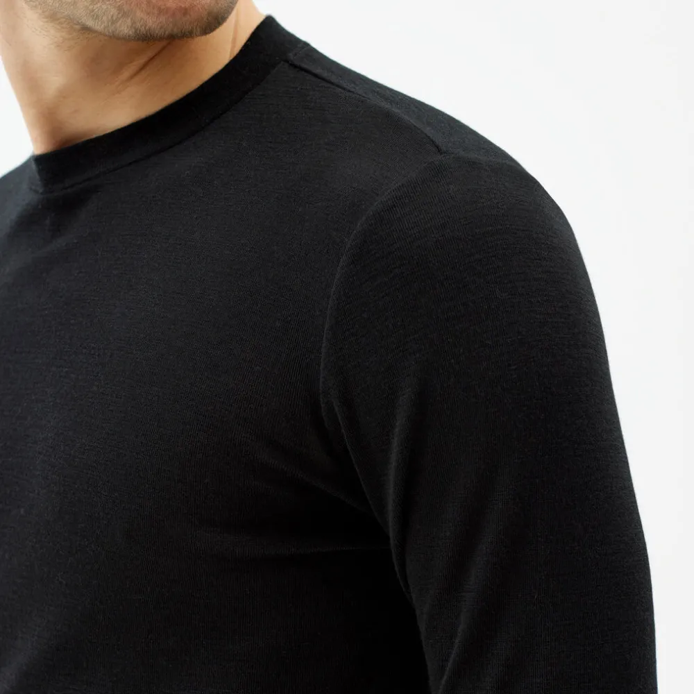 Pierre Robert Ullundertøy-Ulltrøye Herre Merinoull Jet Black