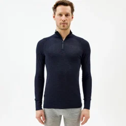 Pierre Robert Ullundertøy|Sport-Ulltrøye Herre Merinoull Zip Dark Navy