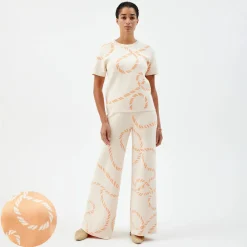 Pierre Robert Underdeler|Loungewear-Vendbar Bukse Apricot/Ecru