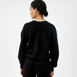 Pierre Robert Gensere|Loungewear-Vendbar Genser Med V-hals Black