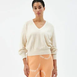 Pierre Robert Gensere|Loungewear-Vendbar Genser Med V-hals Ecru