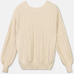 Pierre Robert Gensere|Loungewear-Vendbar Genser Med V-hals Ecru