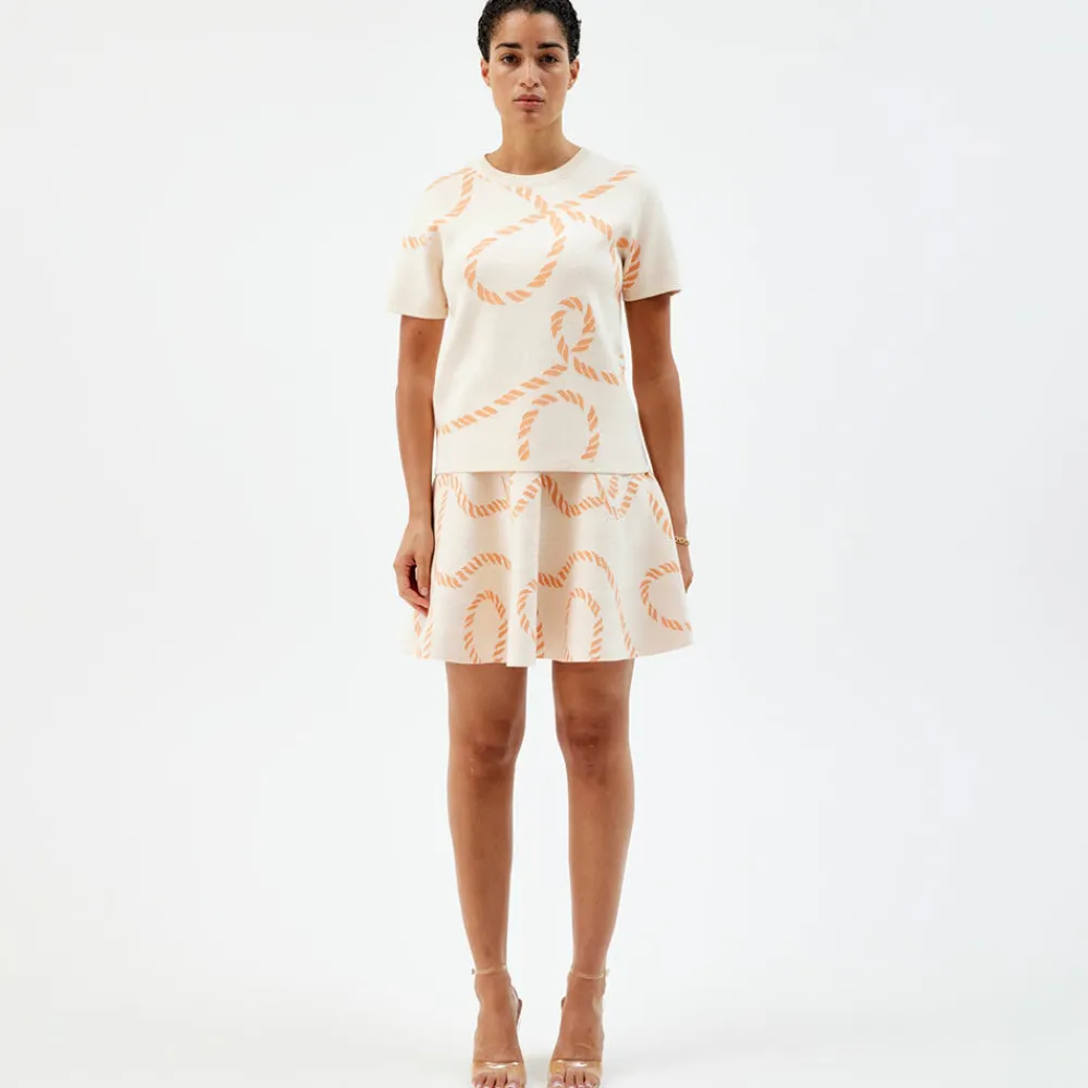 Pierre Robert Kjoler Og Skjørt|Loungewear-Vendbart Skjørt Apricot/Ecru