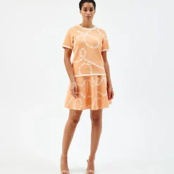 Pierre Robert Kjoler Og Skjørt|Loungewear-Vendbart Skjørt Apricot/Ecru