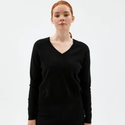 Pierre Robert Overdeler|Sommerull-V-Genser Merinoull Black