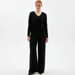 Pierre Robert Overdeler|Sommerull-V-Genser Merinoull Black