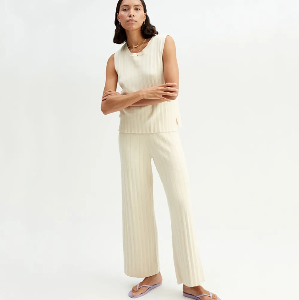 Pierre Robert Underdeler|Loungewear-Vid Bukse Ecru