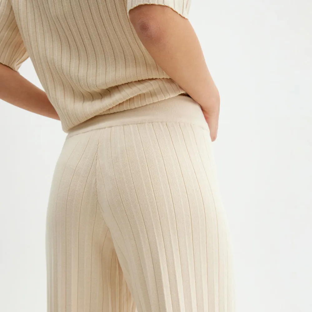 Pierre Robert Underdeler|Loungewear-Vid Bukse Ecru